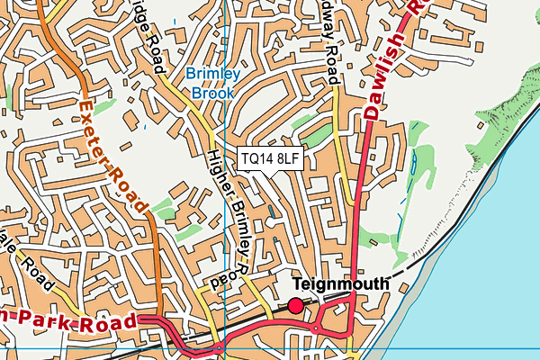 TQ14 8LF map - OS VectorMap District (Ordnance Survey)