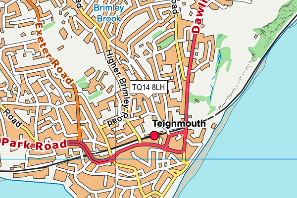 TQ14 8LH map - OS VectorMap District (Ordnance Survey)