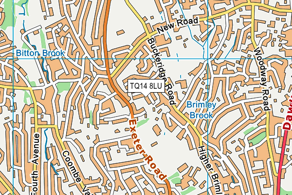 TQ14 8LU map - OS VectorMap District (Ordnance Survey)