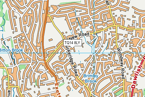Trinity School map (TQ14 8LY) - OS VectorMap District (Ordnance Survey)