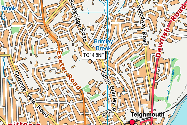 TQ14 8NF map - OS VectorMap District (Ordnance Survey)