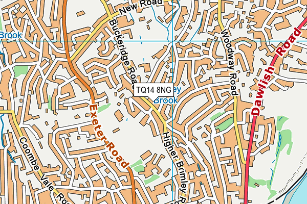 TQ14 8NG map - OS VectorMap District (Ordnance Survey)