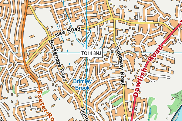 TQ14 8NJ map - OS VectorMap District (Ordnance Survey)
