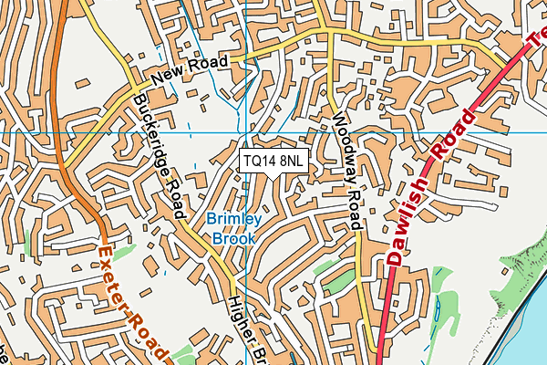 TQ14 8NL map - OS VectorMap District (Ordnance Survey)