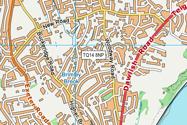 TQ14 8NP map - OS VectorMap District (Ordnance Survey)