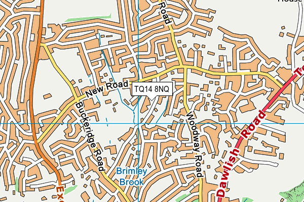 TQ14 8NQ map - OS VectorMap District (Ordnance Survey)