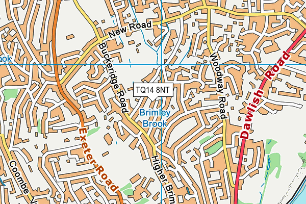 TQ14 8NT map - OS VectorMap District (Ordnance Survey)