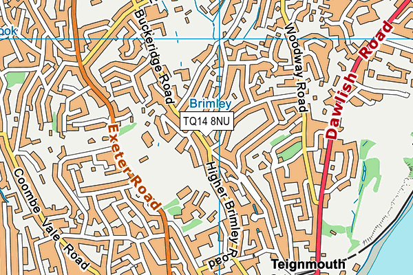 TQ14 8NU map - OS VectorMap District (Ordnance Survey)