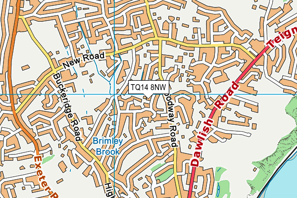 TQ14 8NW map - OS VectorMap District (Ordnance Survey)