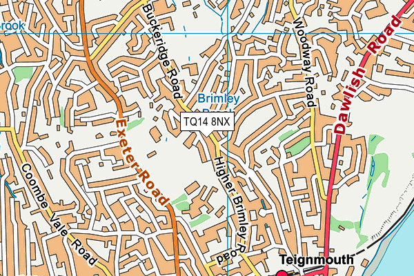 TQ14 8NX map - OS VectorMap District (Ordnance Survey)
