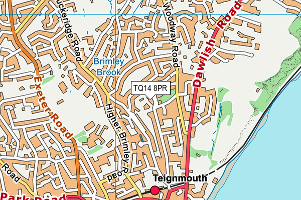 TQ14 8PR map - OS VectorMap District (Ordnance Survey)