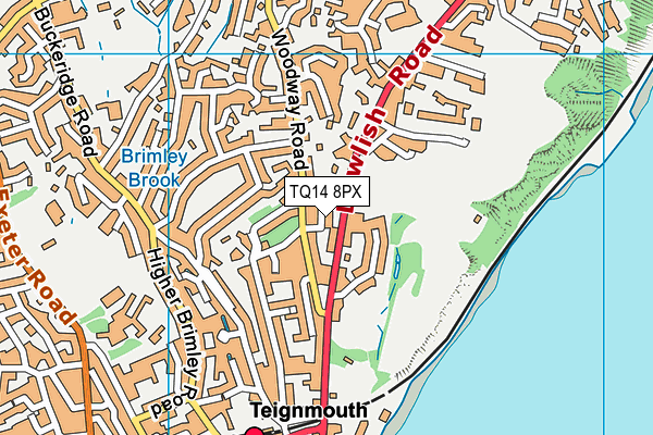 TQ14 8PX map - OS VectorMap District (Ordnance Survey)