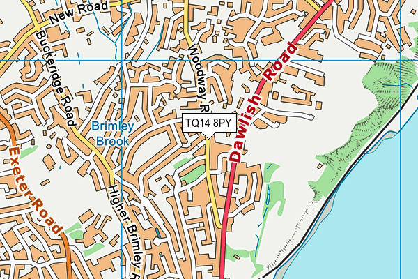 TQ14 8PY map - OS VectorMap District (Ordnance Survey)