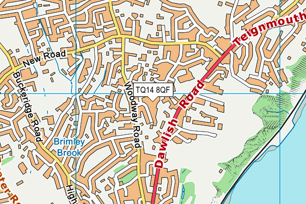 TQ14 8QF map - OS VectorMap District (Ordnance Survey)