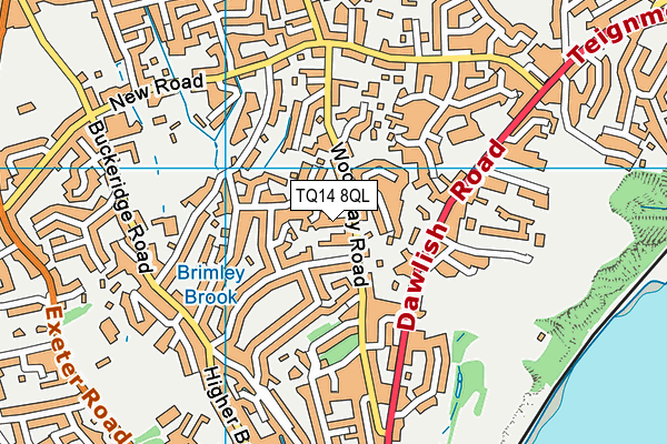 TQ14 8QL map - OS VectorMap District (Ordnance Survey)
