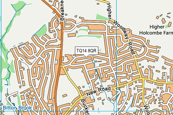 TQ14 8QR map - OS VectorMap District (Ordnance Survey)