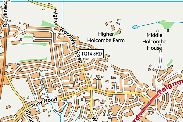 TQ14 8RD map - OS VectorMap District (Ordnance Survey)