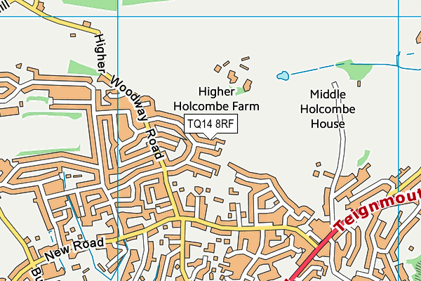 TQ14 8RF map - OS VectorMap District (Ordnance Survey)
