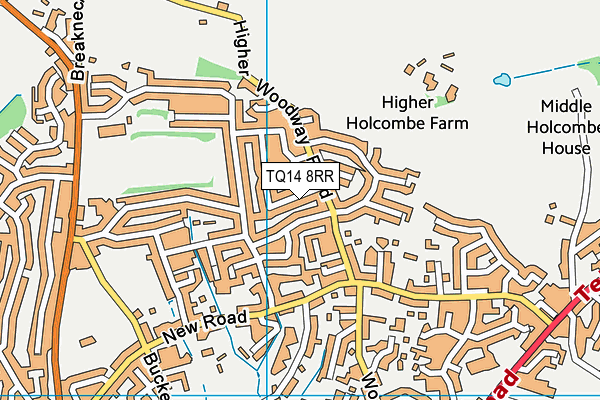 TQ14 8RR map - OS VectorMap District (Ordnance Survey)