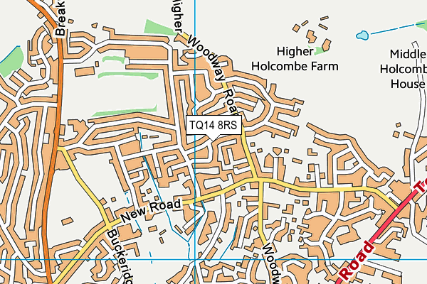 TQ14 8RS map - OS VectorMap District (Ordnance Survey)