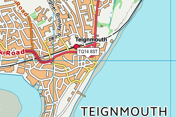 TQ14 8ST map - OS VectorMap District (Ordnance Survey)