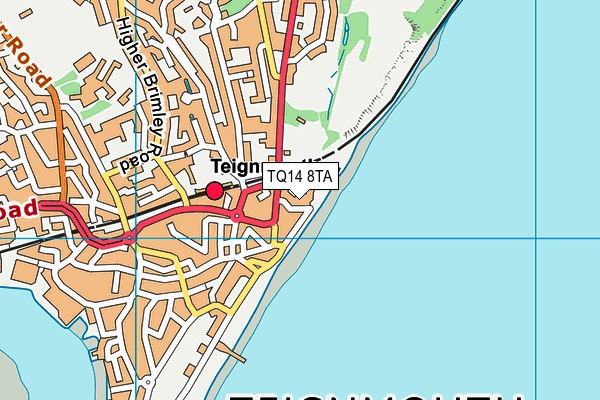 Teignmouth Lido map (TQ14 8TA) - OS VectorMap District (Ordnance Survey)