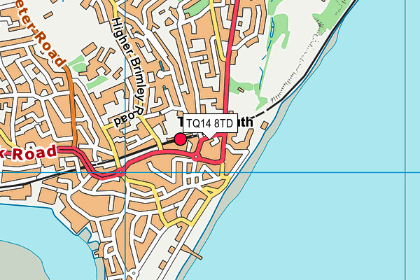 TQ14 8TD map - OS VectorMap District (Ordnance Survey)