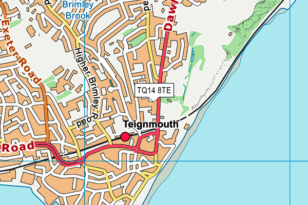 TQ14 8TE map - OS VectorMap District (Ordnance Survey)