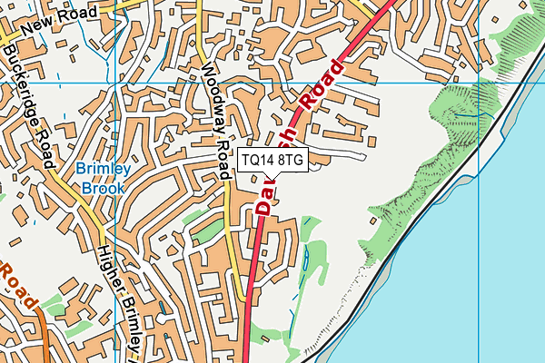 TQ14 8TG map - OS VectorMap District (Ordnance Survey)