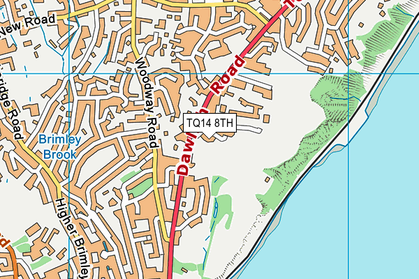 TQ14 8TH map - OS VectorMap District (Ordnance Survey)