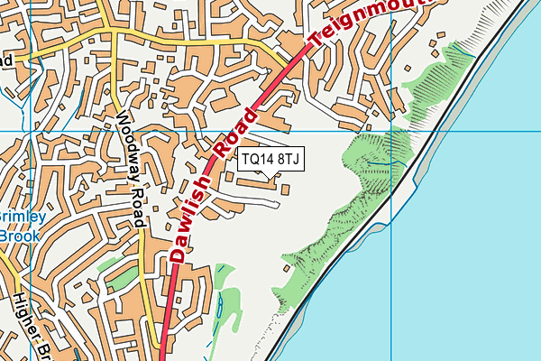 TQ14 8TJ map - OS VectorMap District (Ordnance Survey)