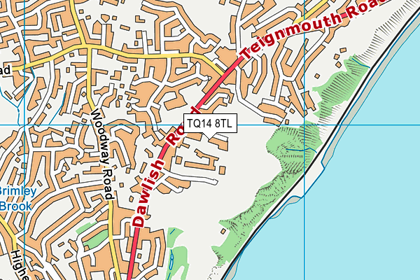 TQ14 8TL map - OS VectorMap District (Ordnance Survey)