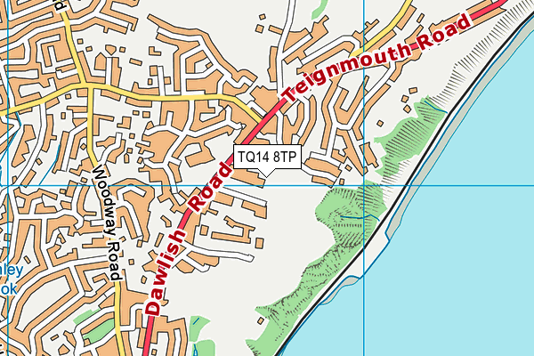 TQ14 8TP map - OS VectorMap District (Ordnance Survey)