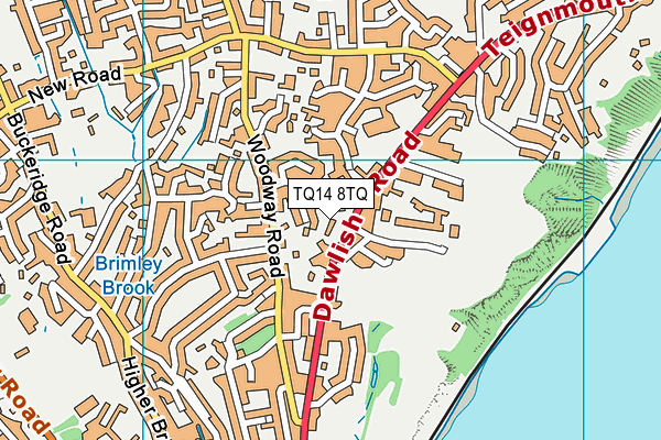 TQ14 8TQ map - OS VectorMap District (Ordnance Survey)