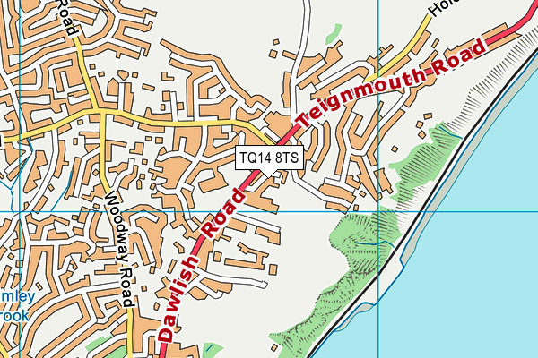 TQ14 8TS map - OS VectorMap District (Ordnance Survey)
