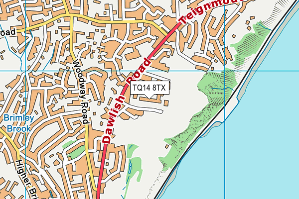 TQ14 8TX map - OS VectorMap District (Ordnance Survey)