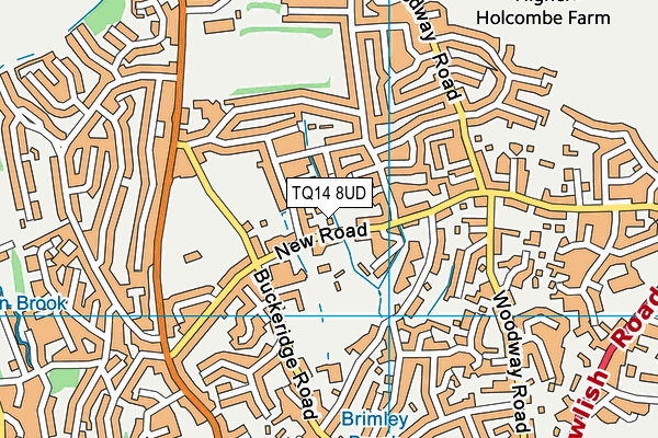 TQ14 8UD map - OS VectorMap District (Ordnance Survey)