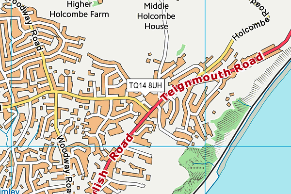 TQ14 8UH map - OS VectorMap District (Ordnance Survey)