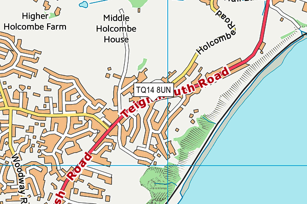 TQ14 8UN map - OS VectorMap District (Ordnance Survey)