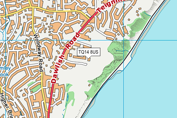 TQ14 8US map - OS VectorMap District (Ordnance Survey)