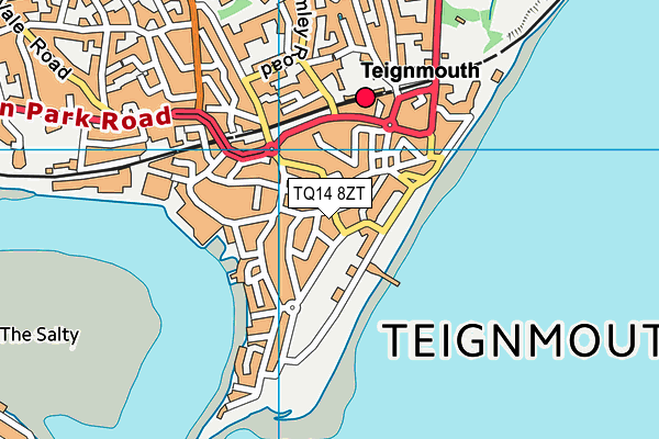 TQ14 8ZT map - OS VectorMap District (Ordnance Survey)