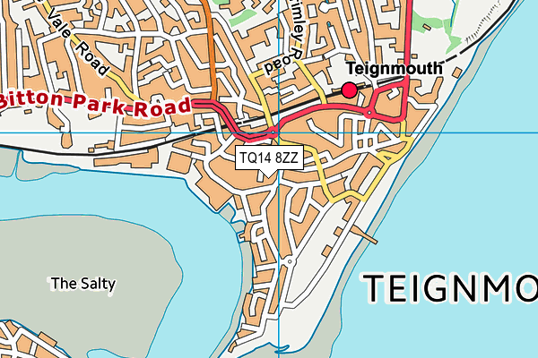 TQ14 8ZZ map - OS VectorMap District (Ordnance Survey)