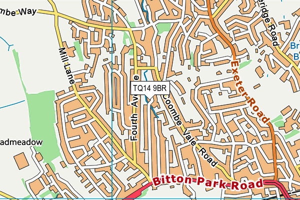 TQ14 9BR map - OS VectorMap District (Ordnance Survey)
