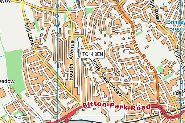 TQ14 9EN map - OS VectorMap District (Ordnance Survey)