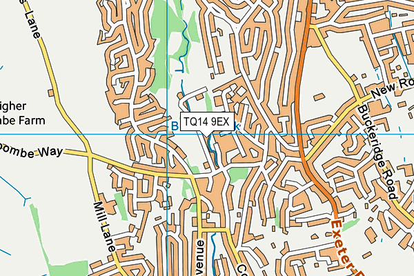 Teignmouth Afc map (TQ14 9EX) - OS VectorMap District (Ordnance Survey)