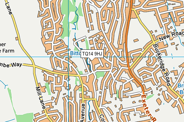TQ14 9HJ map - OS VectorMap District (Ordnance Survey)