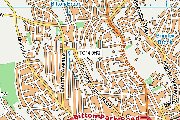 TQ14 9HQ map - OS VectorMap District (Ordnance Survey)