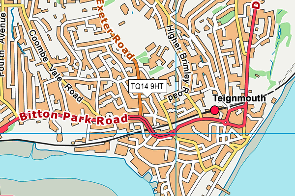 TQ14 9HT map - OS VectorMap District (Ordnance Survey)