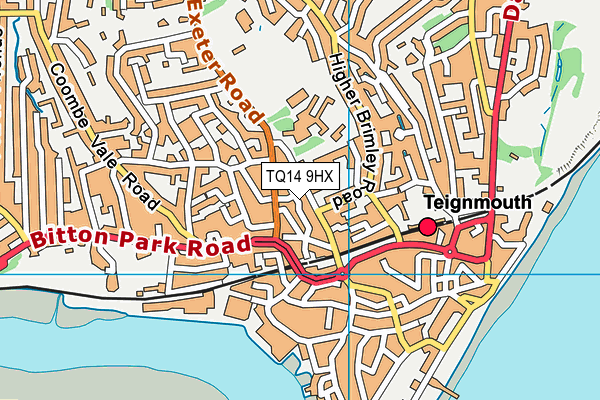 TQ14 9HX map - OS VectorMap District (Ordnance Survey)