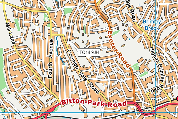 TQ14 9JH map - OS VectorMap District (Ordnance Survey)